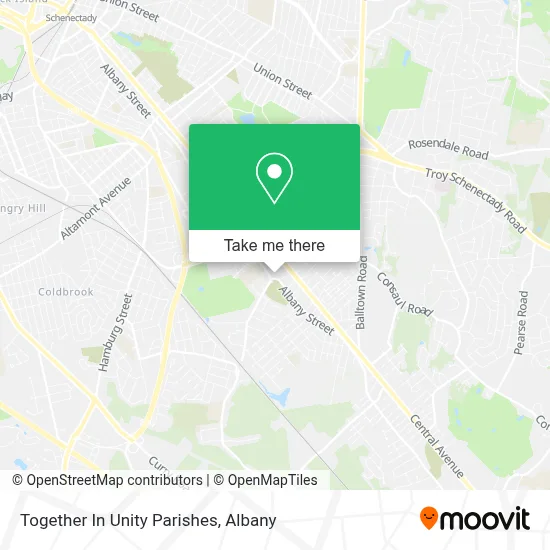 Together In Unity Parishes map