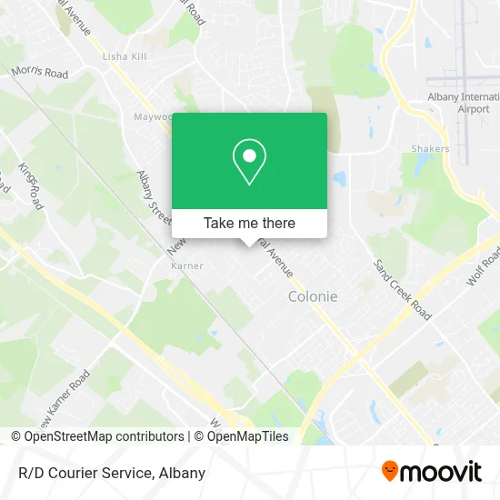 R/D Courier Service map
