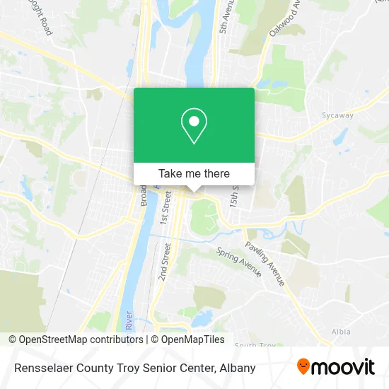 Rensselaer County Troy Senior Center map
