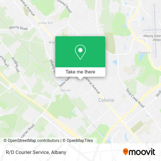 Mapa de R/D Courier Service
