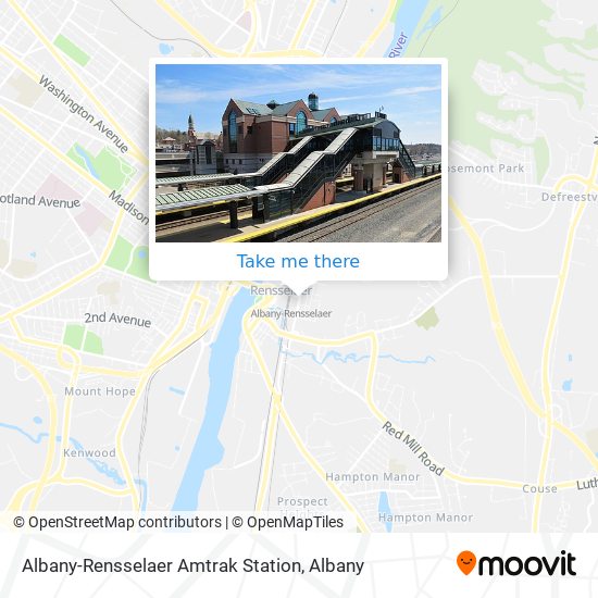 Mapa de Albany-Rensselaer Amtrak Station
