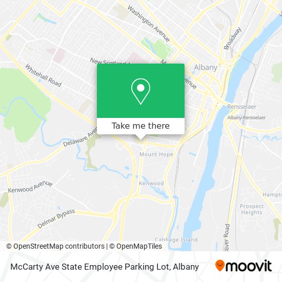McCarty Ave State Employee Parking Lot map