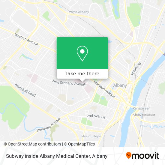 Subway inside Albany Medical Center map