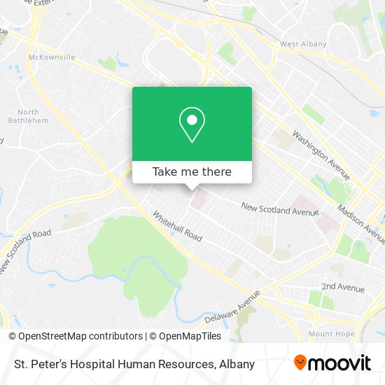 St. Peter's Hospital Human Resources map