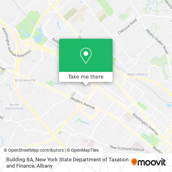 Building 8A, New York State Department of Taxation and Finance map