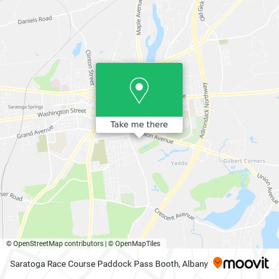 Mapa de Saratoga Race Course Paddock Pass Booth