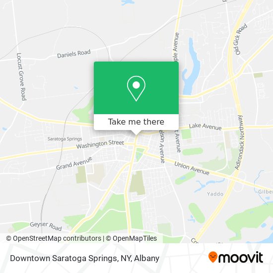 Downtown Saratoga Springs, NY map