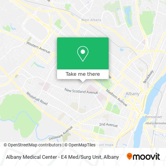 Albany Medical Center - E4 Med / Surg Unit map