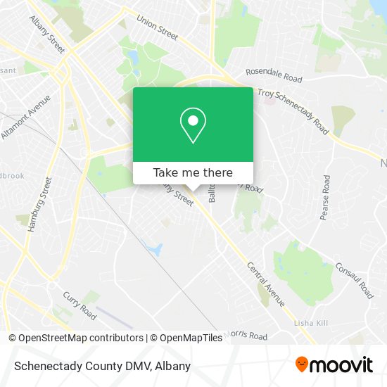 Schenectady County DMV map