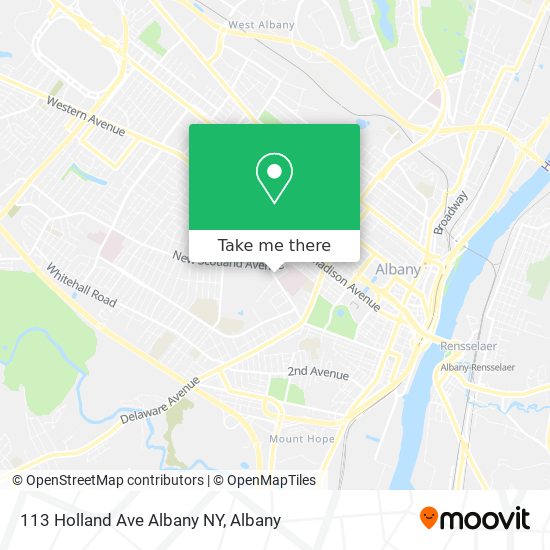 Mapa de 113 Holland Ave Albany NY