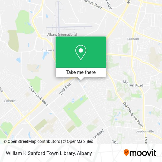 William K Sanford Town Library map