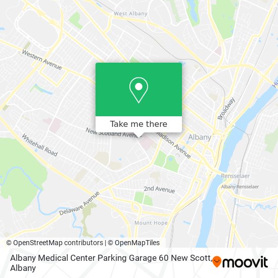 Albany Medical Center Parking Garage 60 New Scott map