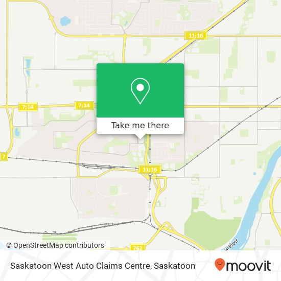 Saskatoon West Auto Claims Centre map