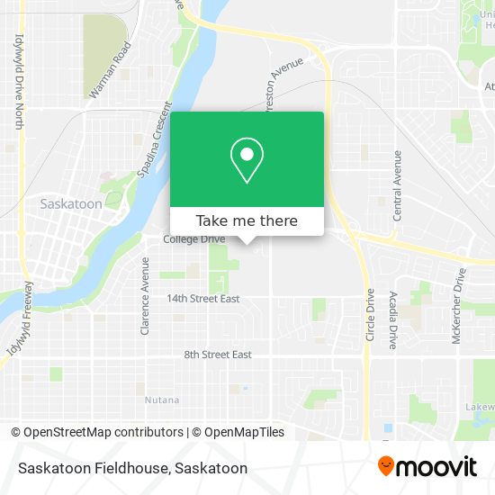 Saskatoon Fieldhouse map