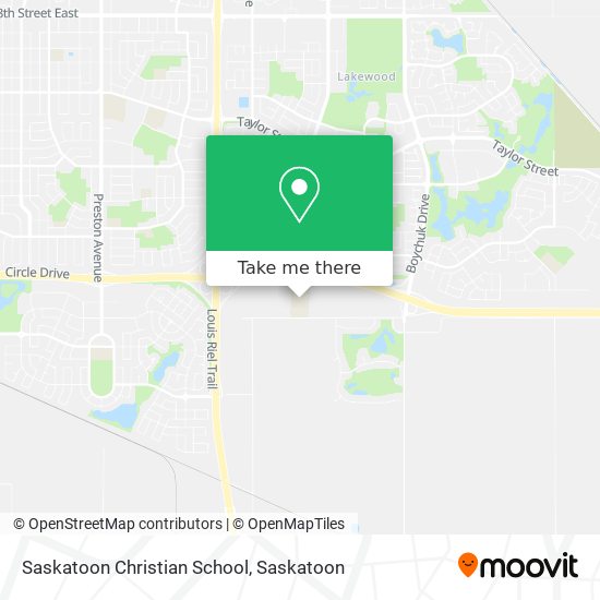 Saskatoon Christian School map