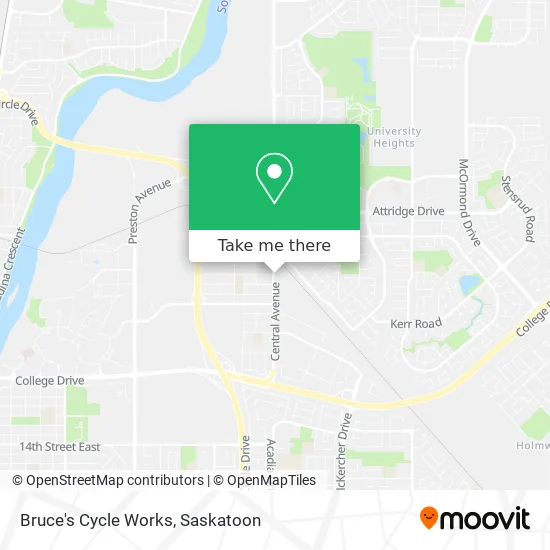 Bruce's Cycle Works map