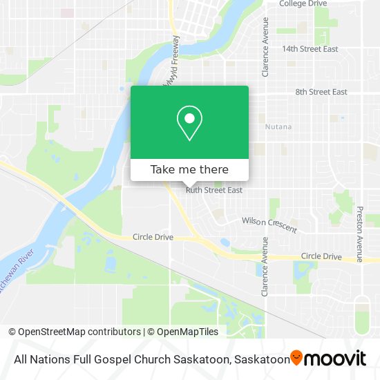 All Nations Full Gospel Church Saskatoon map