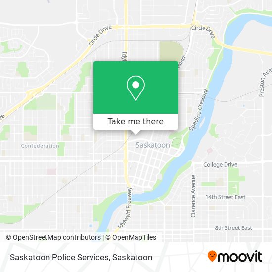 Saskatoon Police Services map