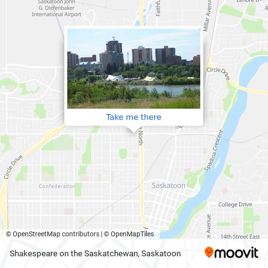 Shakespeare on the Saskatchewan map