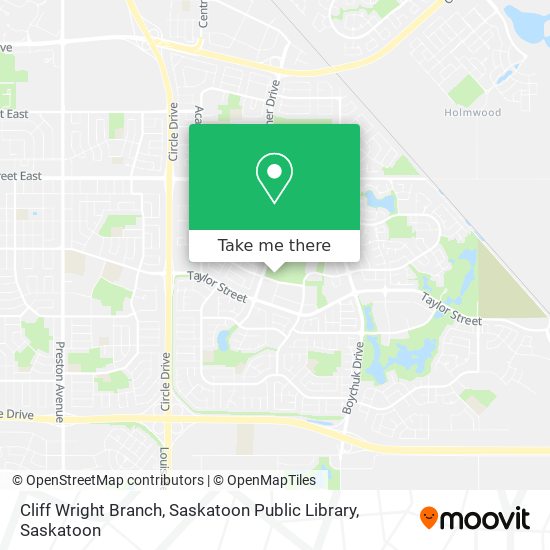 Cliff Wright Branch, Saskatoon Public Library map