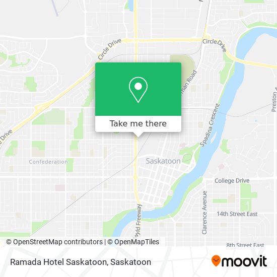 Ramada Hotel Saskatoon map