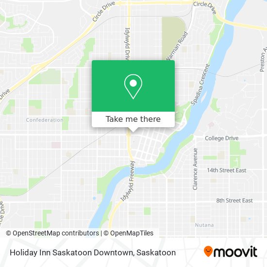 Holiday Inn Saskatoon Downtown map