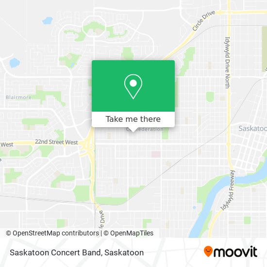 Saskatoon Concert Band map