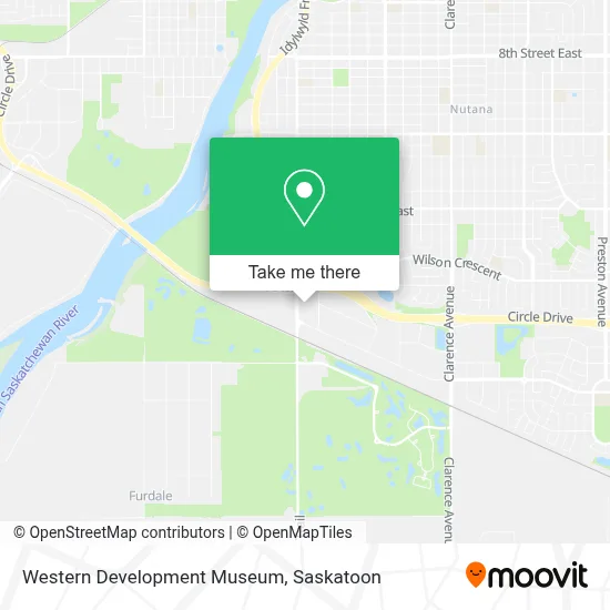 Western Development Museum map