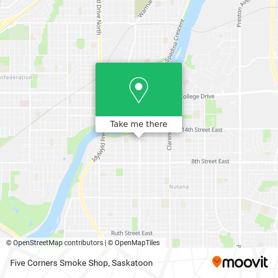 Five Corners Smoke Shop map