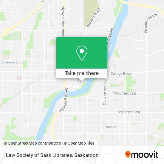Law Society of Sask Libraries map