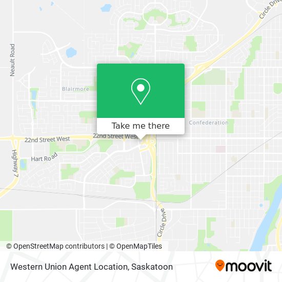 Western Union Agent Location map