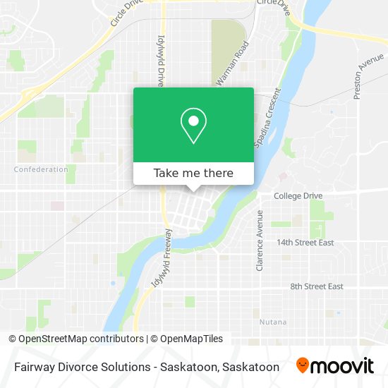 Fairway Divorce Solutions - Saskatoon map