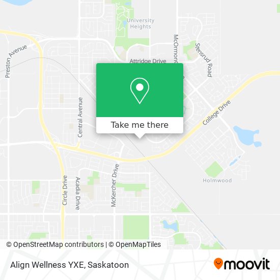 Align Wellness YXE map