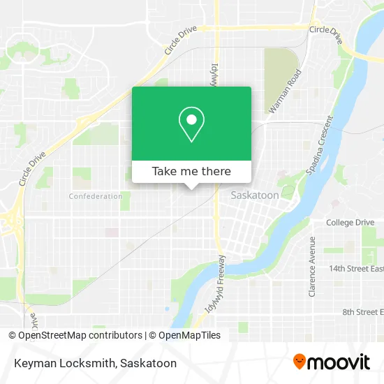 Keyman Locksmith map