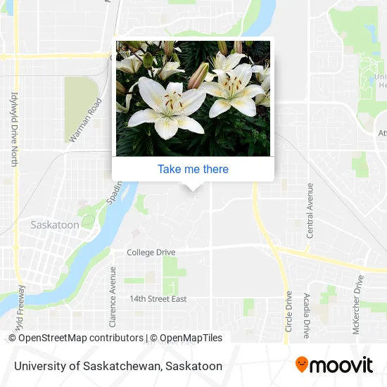 University of Saskatchewan map