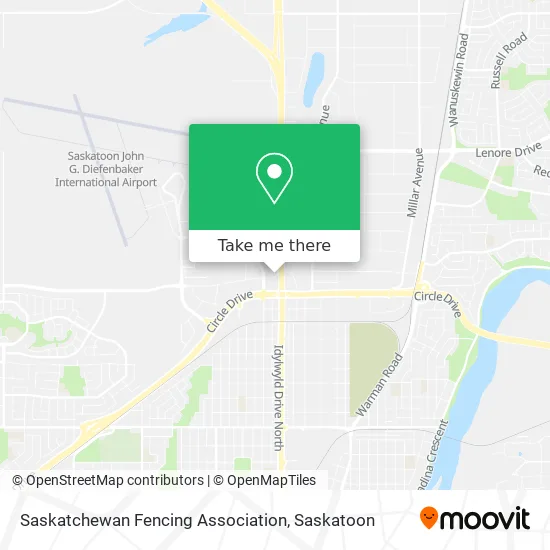 Saskatchewan Fencing Association map