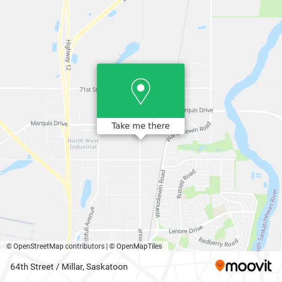 64th Street / Millar map
