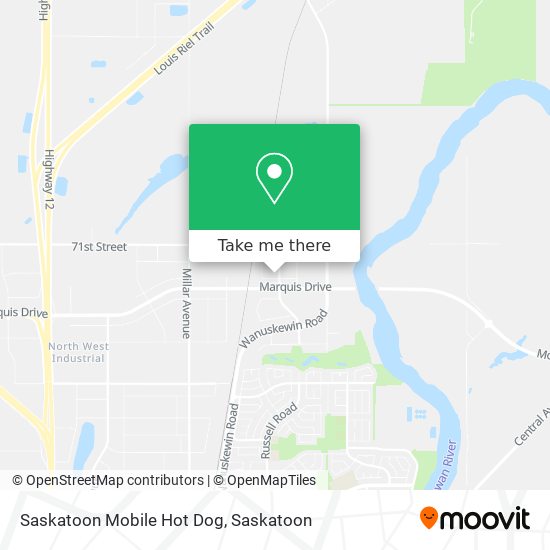 Saskatoon Mobile Hot Dog map