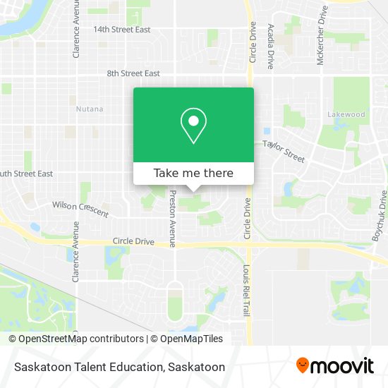 Saskatoon Talent Education map