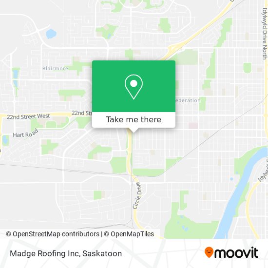 Madge Roofing Inc map