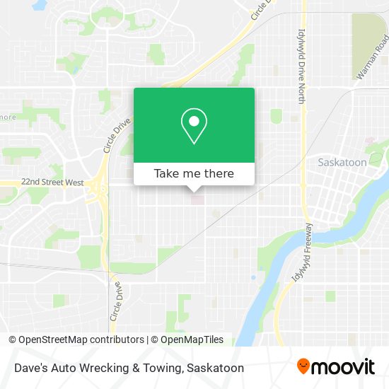 Dave's Auto Wrecking & Towing map