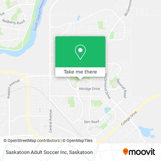 Saskatoon Adult Soccer Inc map