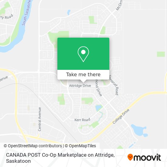 CANADA POST Co-Op Marketplace on Attridge map