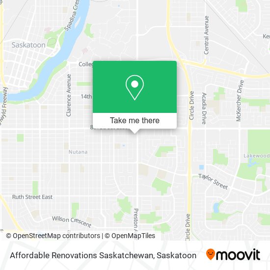 Affordable Renovations Saskatchewan map