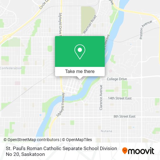 St. Paul's Roman Catholic Separate School Division No 20 map