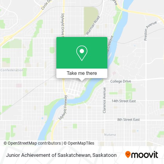 Junior Achievement of Saskatchewan map