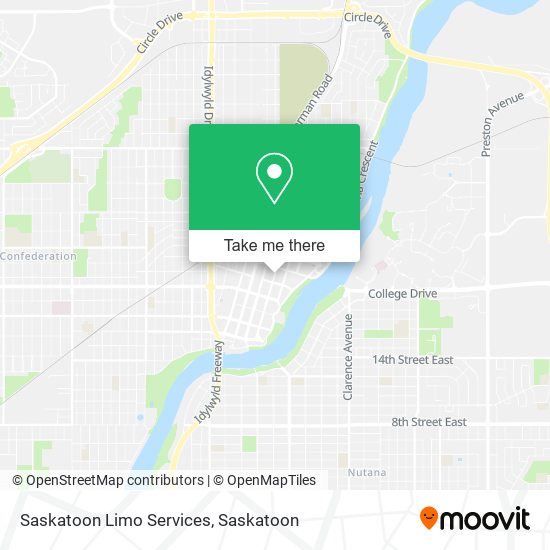 Saskatoon Limo Services map