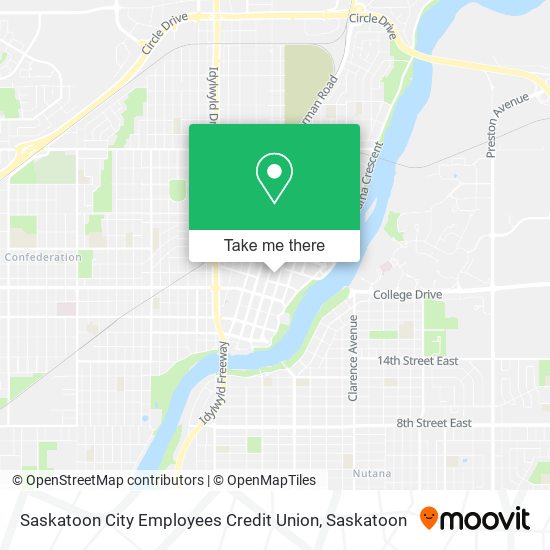 Saskatoon City Employees Credit Union map