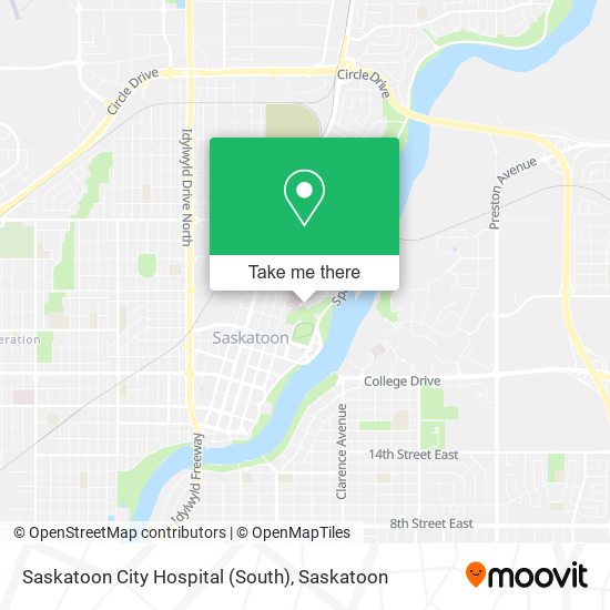Saskatoon City Hospital (South) map