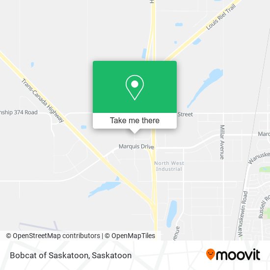 Bobcat of Saskatoon map